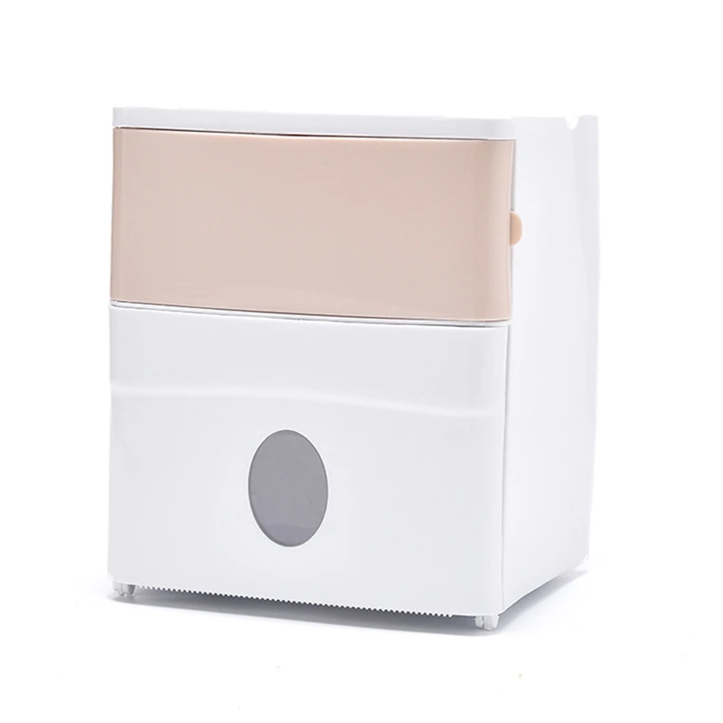 pink Bathroom Accessories Paper Holder Toilet Paper Storage Rack Waterproof Roll Paper Storage Box Wall Mounted Tissue Holder Box - Цвет: pink