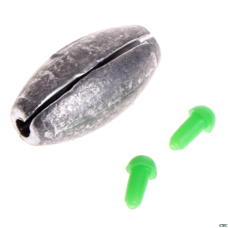 

10Pcs 4 5 7 10 15g Olive Shape Fishing Lead Sinker Weights Tackle Accessories