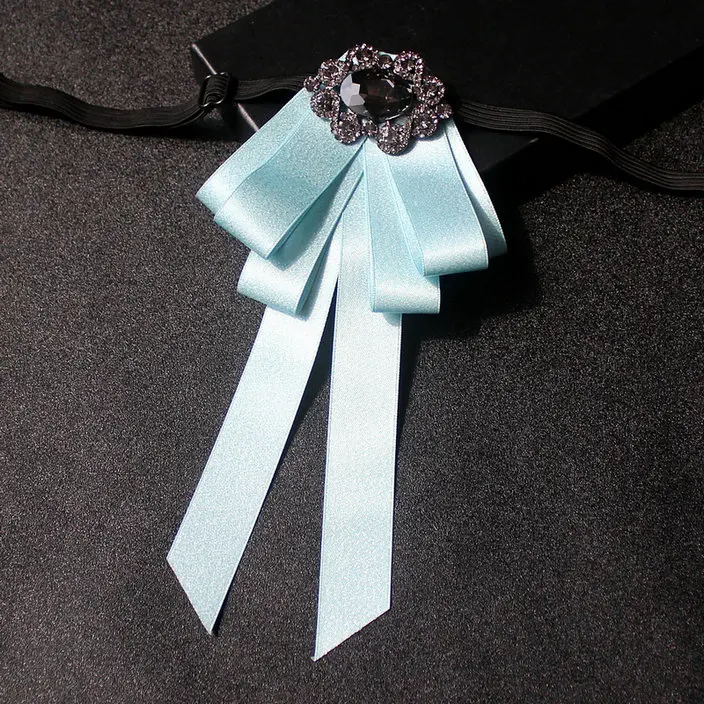 Rhinestone Bow tie Британский мужской женский Шелковый атласный бант из ленты, галстук-платок, роскошный галстук для жениха, бизнес, Свадебная вечеринка, сплав, кристаллы, стразы, галстук-бабочка - Цвет: Rhinestone Bow tie