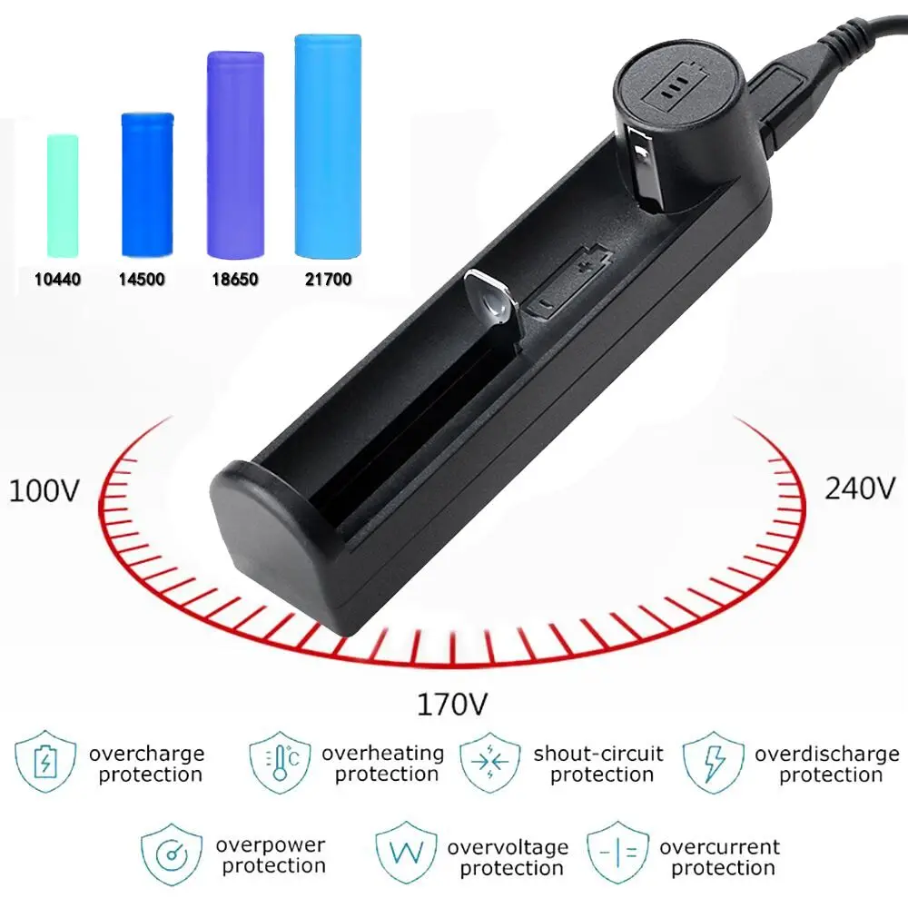 Батарея Зарядное устройство 18650 18490 16340 14500 10440 26650 20700 21700 литий ионный аккумулятор