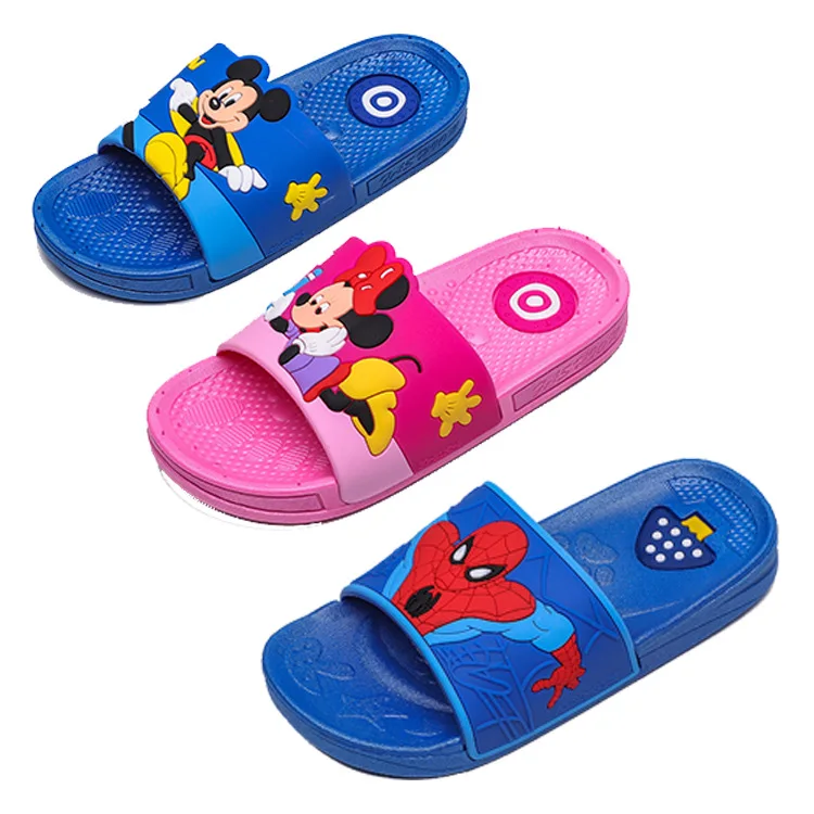 Детские сандалии и тапочки Disney с Минни Микки пауком для детей милые домашние