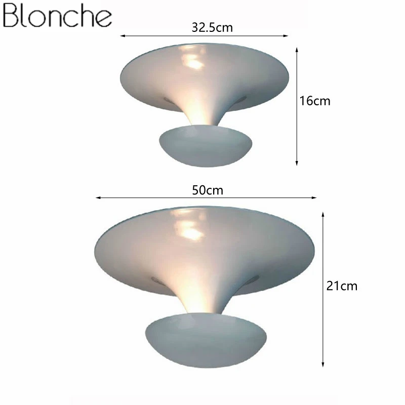 Современные потолочные светодиодные лампы в скандинавском стиле воронки