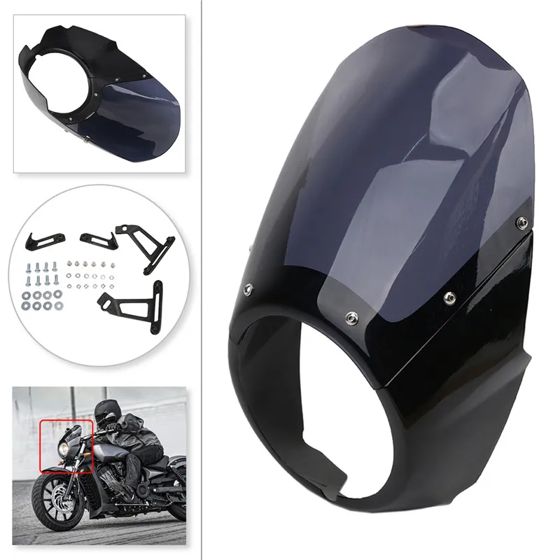 Мотоциклетная передняя фара обтекатель Маска клобук козырек для фары маска