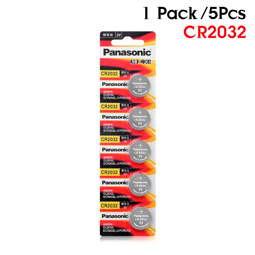 PANASONIC 5 шт. cr2032 DL2032 ECR2032 5004LC KCR2032 BR2032 3 В Кнопка батарея для часов компьютер дистанционное управление игрушки