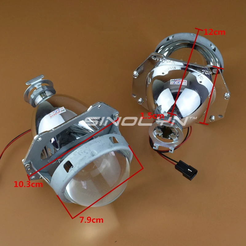 SINOLYN светодиодный DRL Ангельские глазки 3 0 дюймов Bi xenon объектив проектора фар