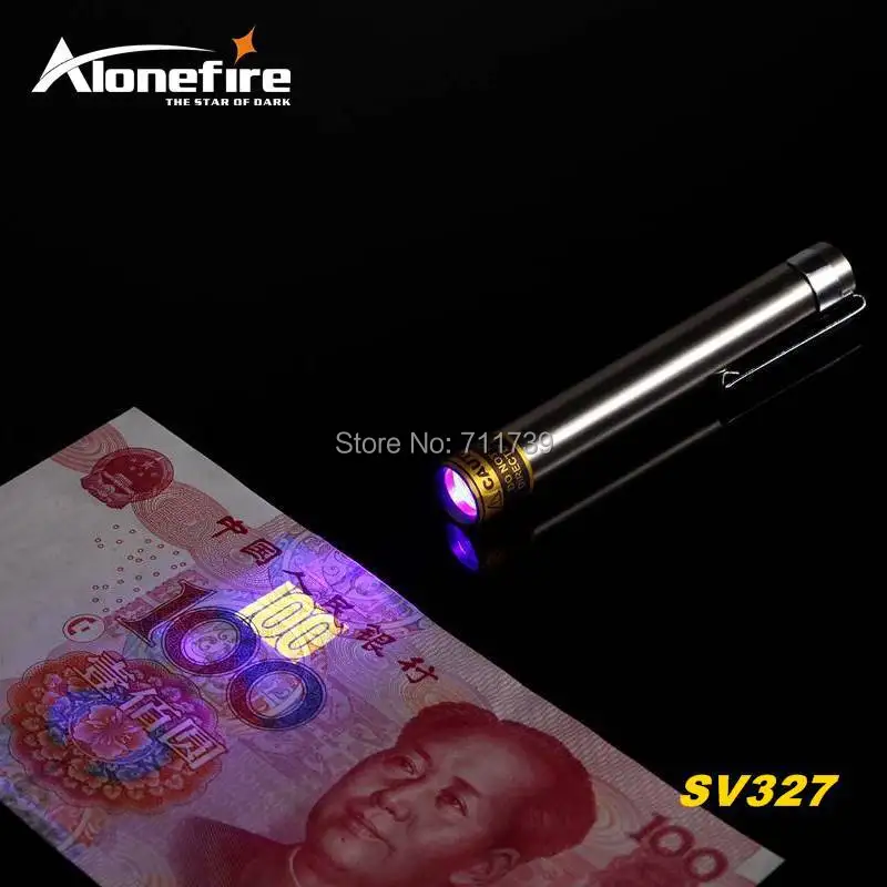 ALONEFIRE SV327 365nm UV нержавеющая сталь Портативный мини Ультрафиолетовый кошки собаки