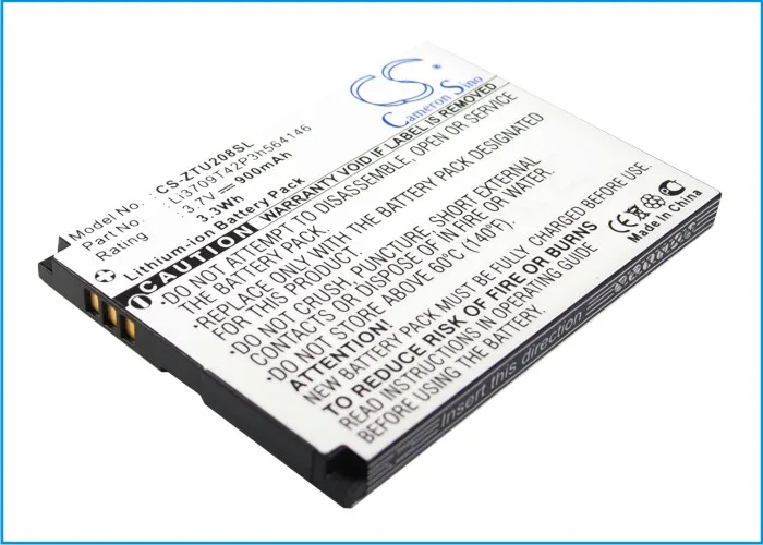 Cameron Sino 900 мАч аккумулятор Li3709T42P3h564146 для ZTE U208 U506 U507 U508 | Мобильные телефоны и