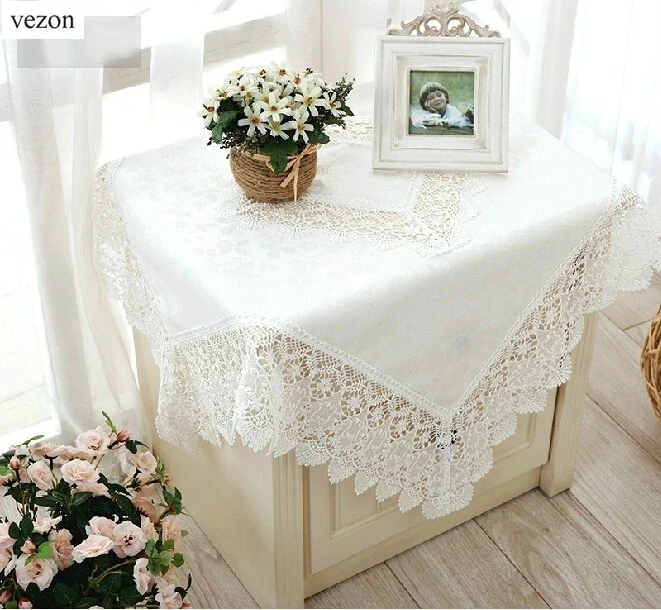 Кружевная скатерть из полиэстера 85 х85 см | Дом и сад