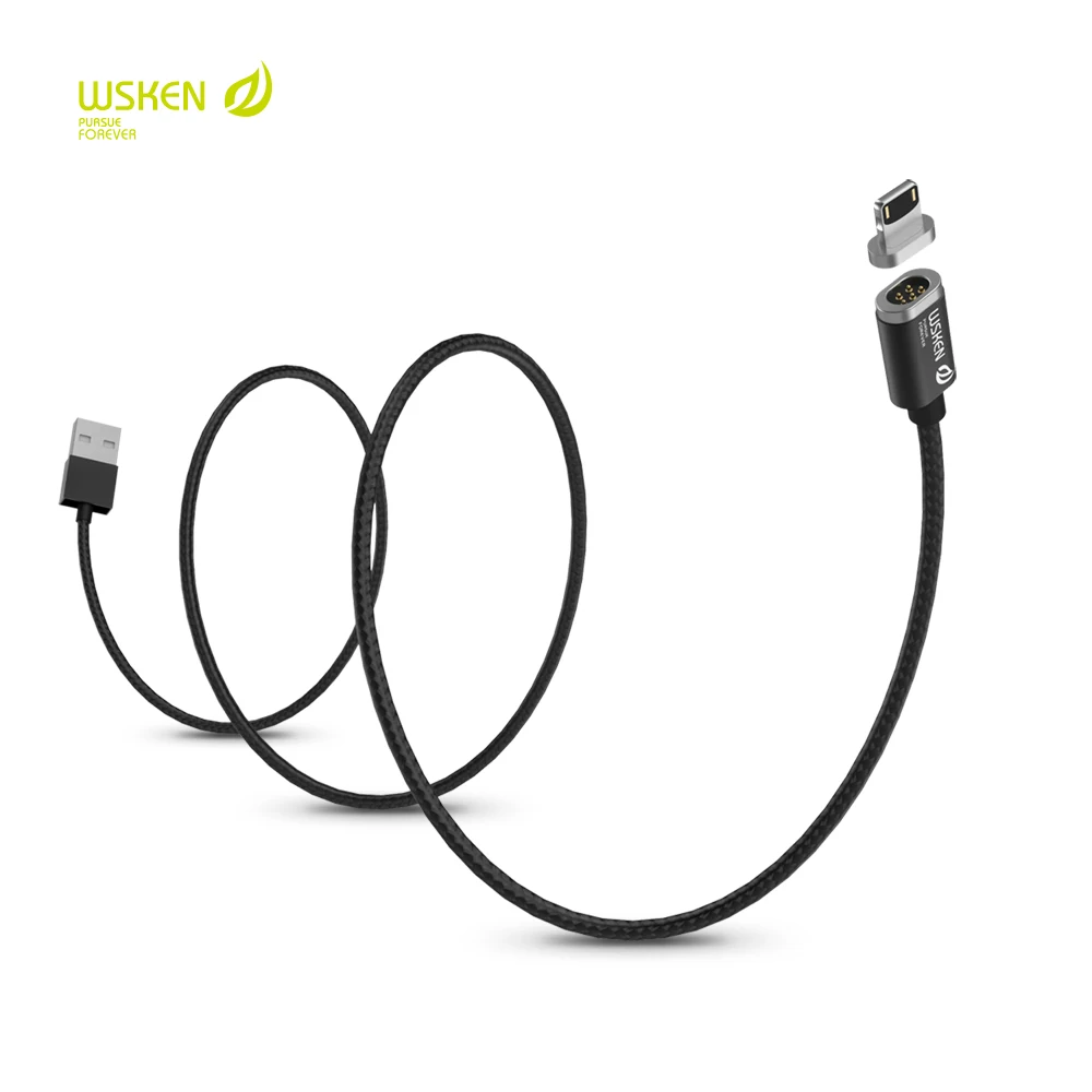 WSKEN mini 2 Магнитный кабель для передачи данных Micro usb type C Быстрая зарядка зарядное