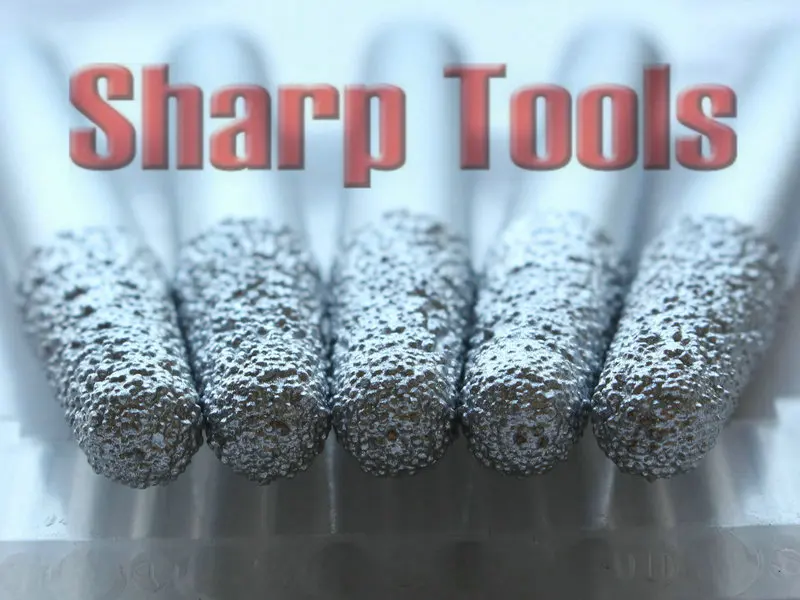 Набор фрез для гравировки с ЧПУ Алмазные биты 3D Гравировки Камня 10 х8х30 мм Длина 90