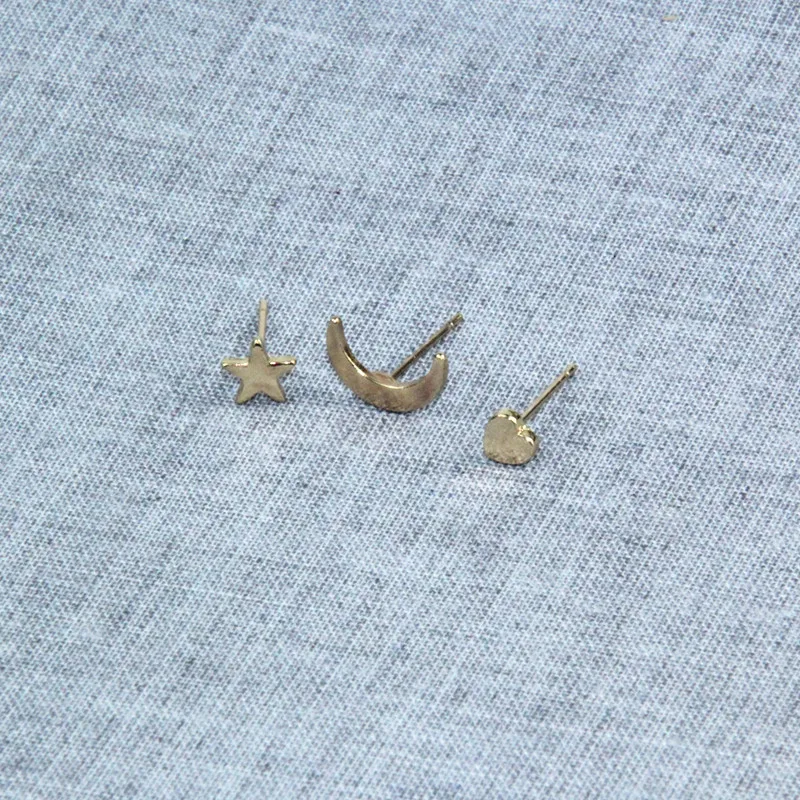 Новинка 2017 серьги золотого цвета Горячая луна звезда в форме сердца подарок для