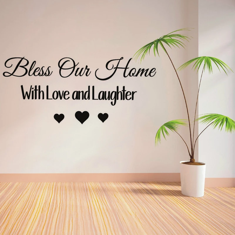 

Vinyl Wall Sticker Bless our home DIY Art Murals Living room Bedroom Home Decoration Wall Decals JG2794