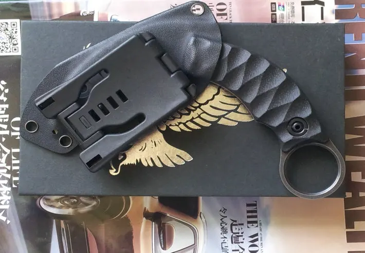 Керамбитовый нож 60HRC D2 стали 5 мм лезвие G10 ручка прямой EDC инструмент Открытый