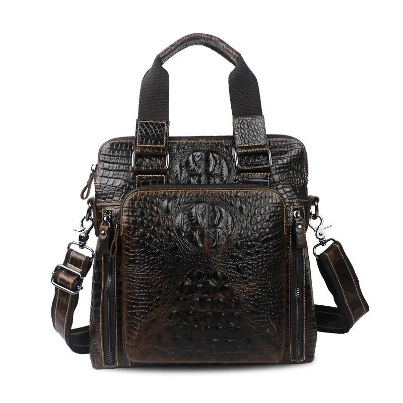BILLETERA Крокодил Тисненая Кожа Сумка мужская Crossbody Бизнес Портфель Мужчины | Багаж и