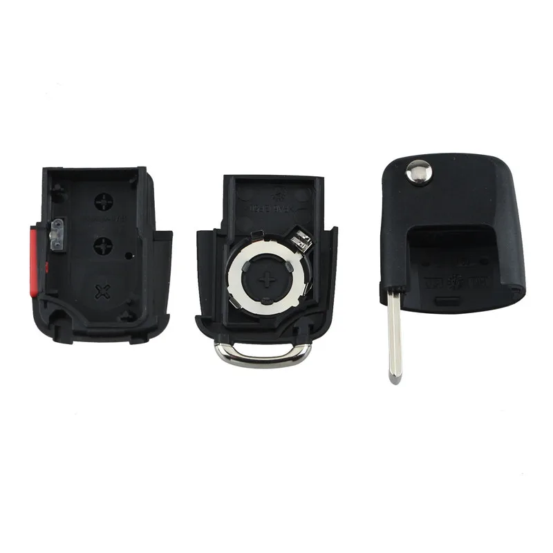 Новый складной чехол для автомобильного ключа с 3 + 1 кнопками Volkswagen VW Golf 4 5 6 Passat B5 B6