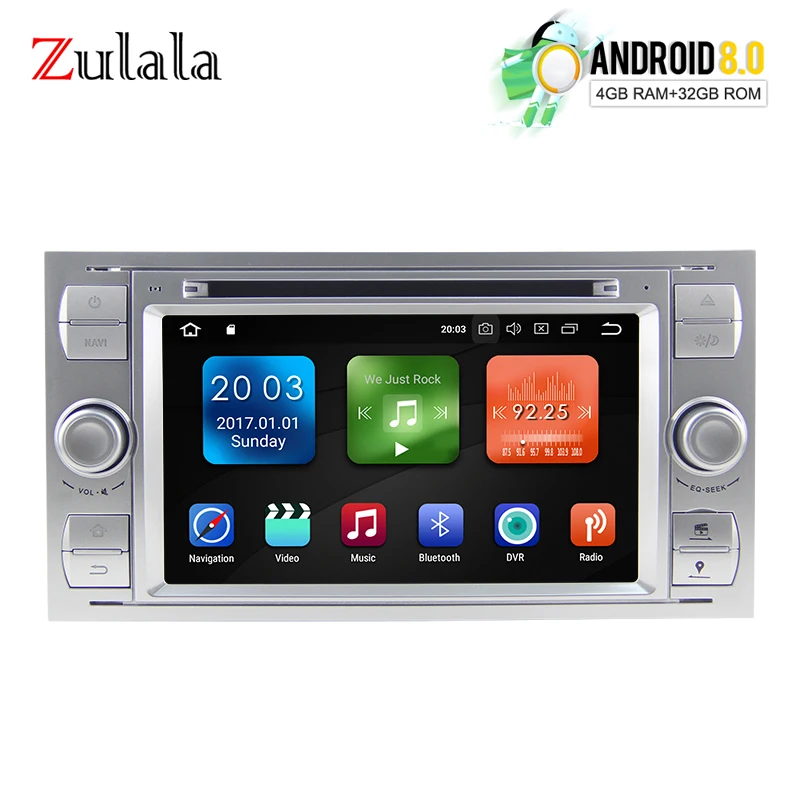 2 Din Автомобильный мультимедийный плеер Android 8 0 gps Авторадио для Ford Transit 2004 до 2008 7