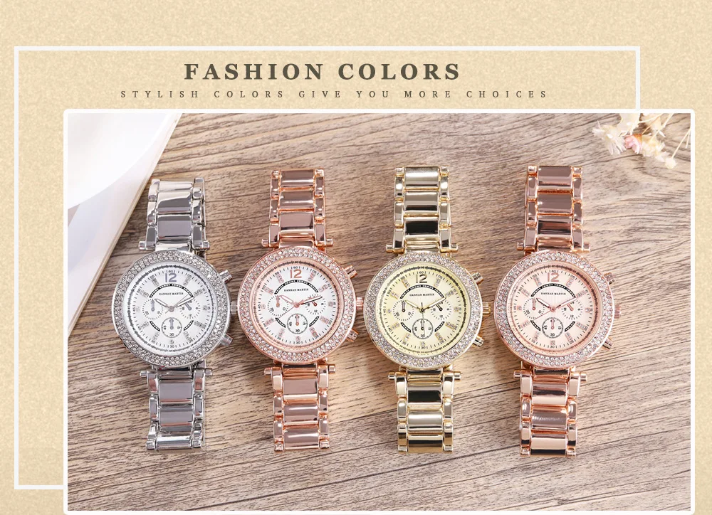 Hannah Martin, женские часы, розовое золото, наручные часы, часы, Роскошные, с бриллиантами, женские часы, часы, relogio feminino reloj mujer 909