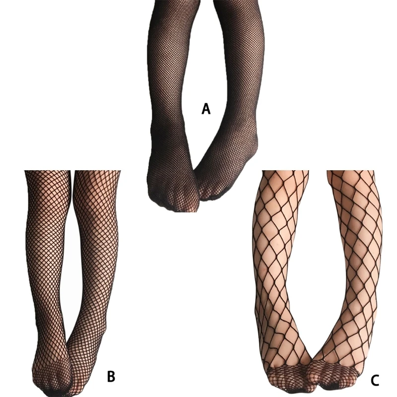 Medias de malla a la moda para ni&ntilde;as, medias de red para beb&eacute;s, pantimedias negras-0