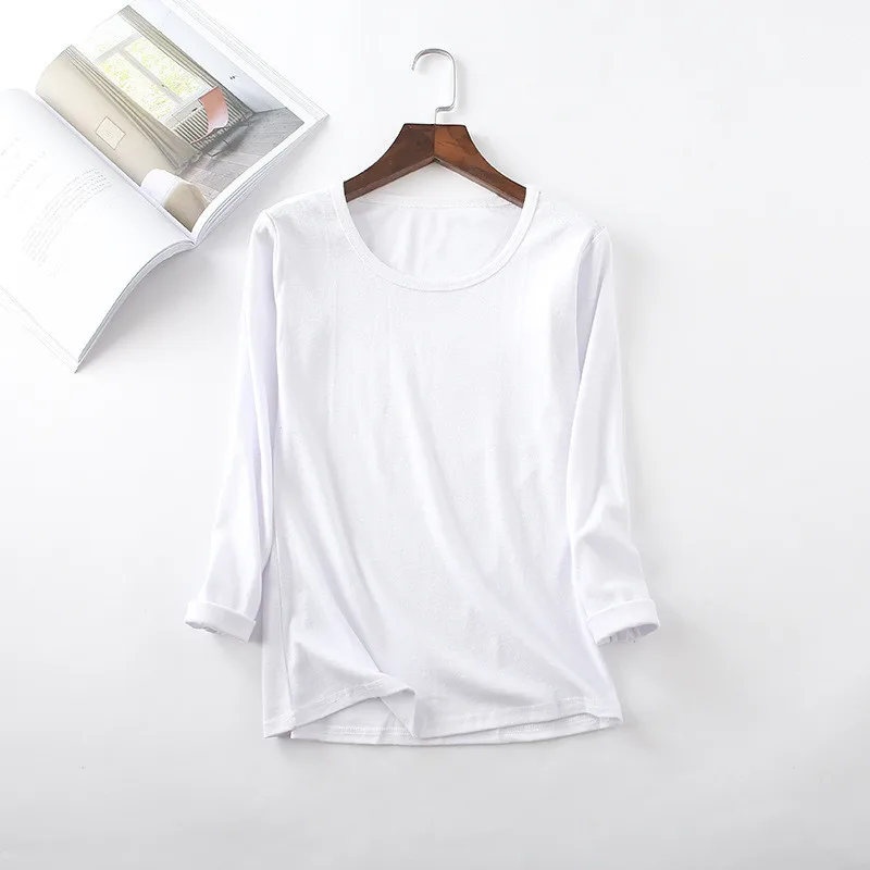 2018 spring autumn Cotton korean style T shirt For female White comfortable Loose Big Large Size Tops Women Girl ZY4349 | Женская одежда
