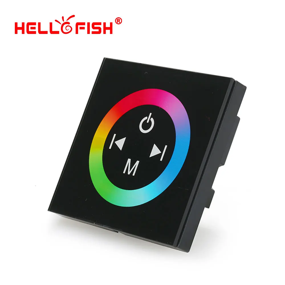 86 Тип настенный выключатель Сенсорная панель RGB одноцветный светодиодный контроллер DC12V24V Hello Fish