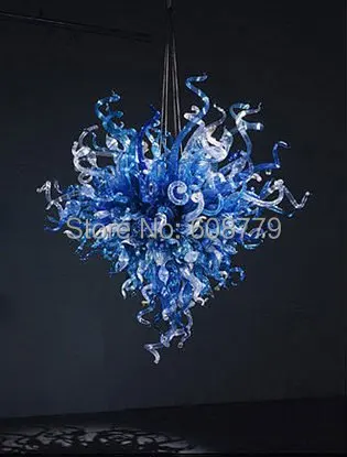 

Free Shipping New Arrival Blown Glass Blue Crystal Chandelier