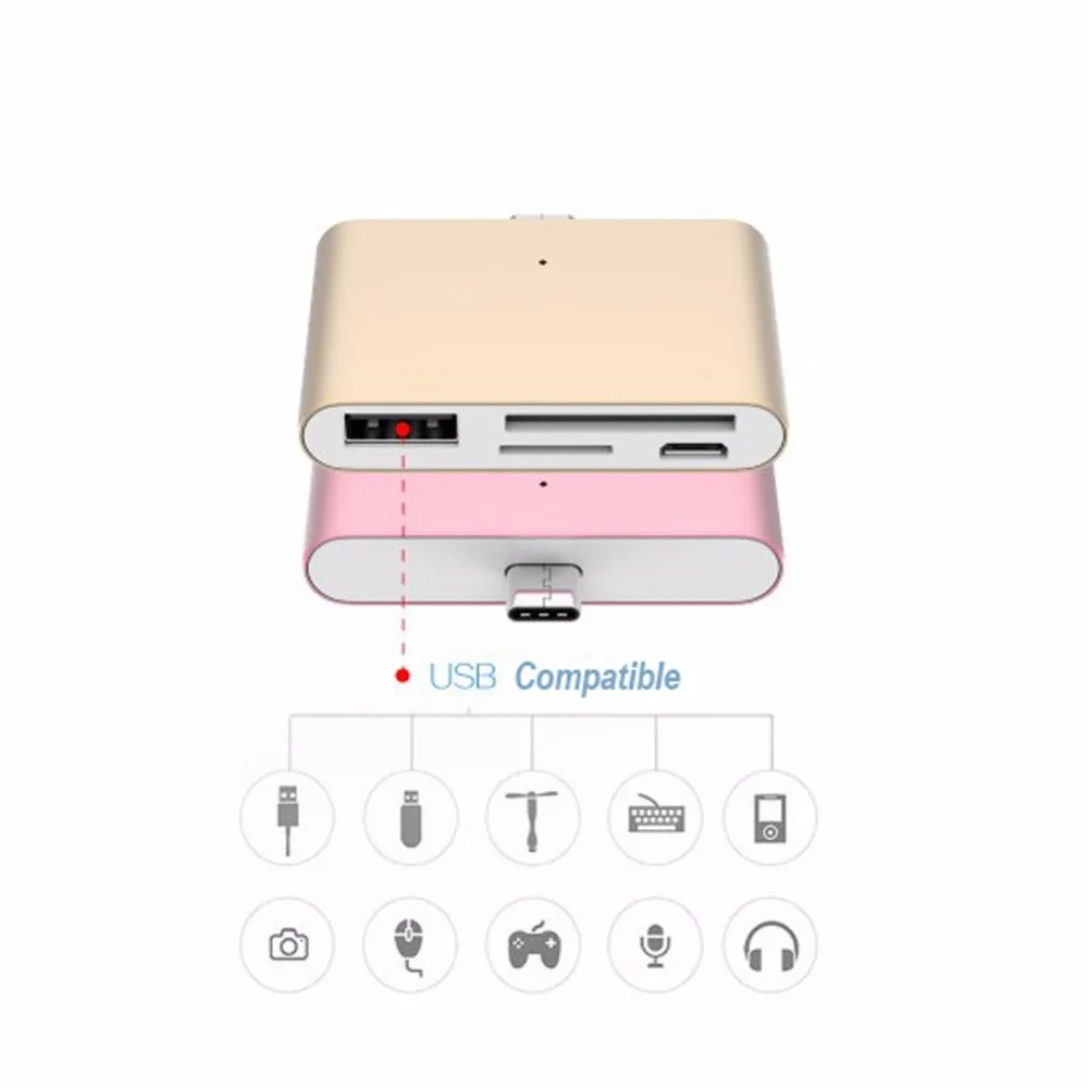 USB 3. 0 Type C Otg кардридер Тип концентратор для телефона/компьютера передача данных