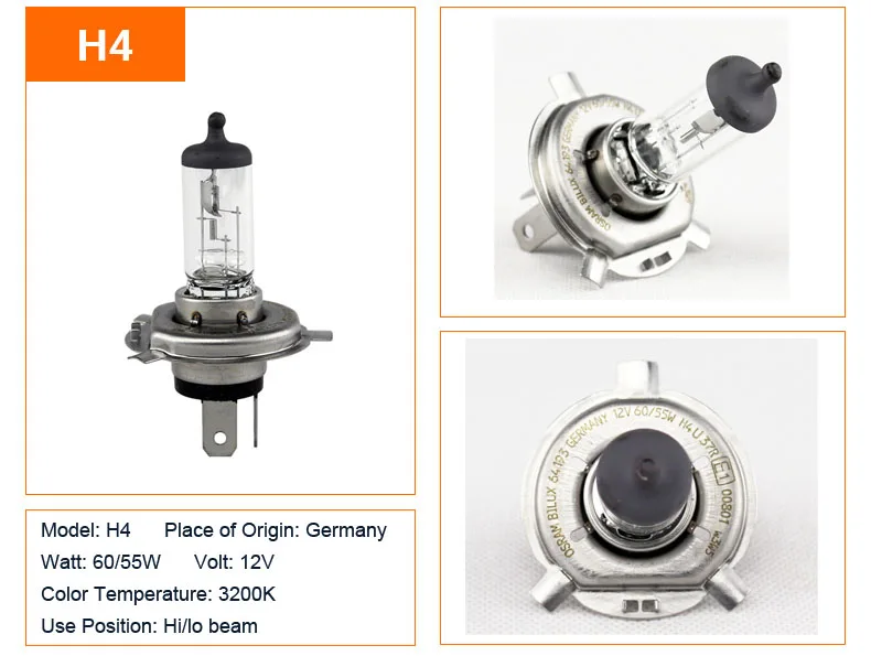 Лампа Ксеноновая OSRAM H1 H3 H4 H7 H8 H9 H11 H13 H15 H16 9005 9006 9007 9008 880 881 H8B H9B H11B HB3 HB4 Автомобильные фары противотуманные лампы авто лампы, 1X