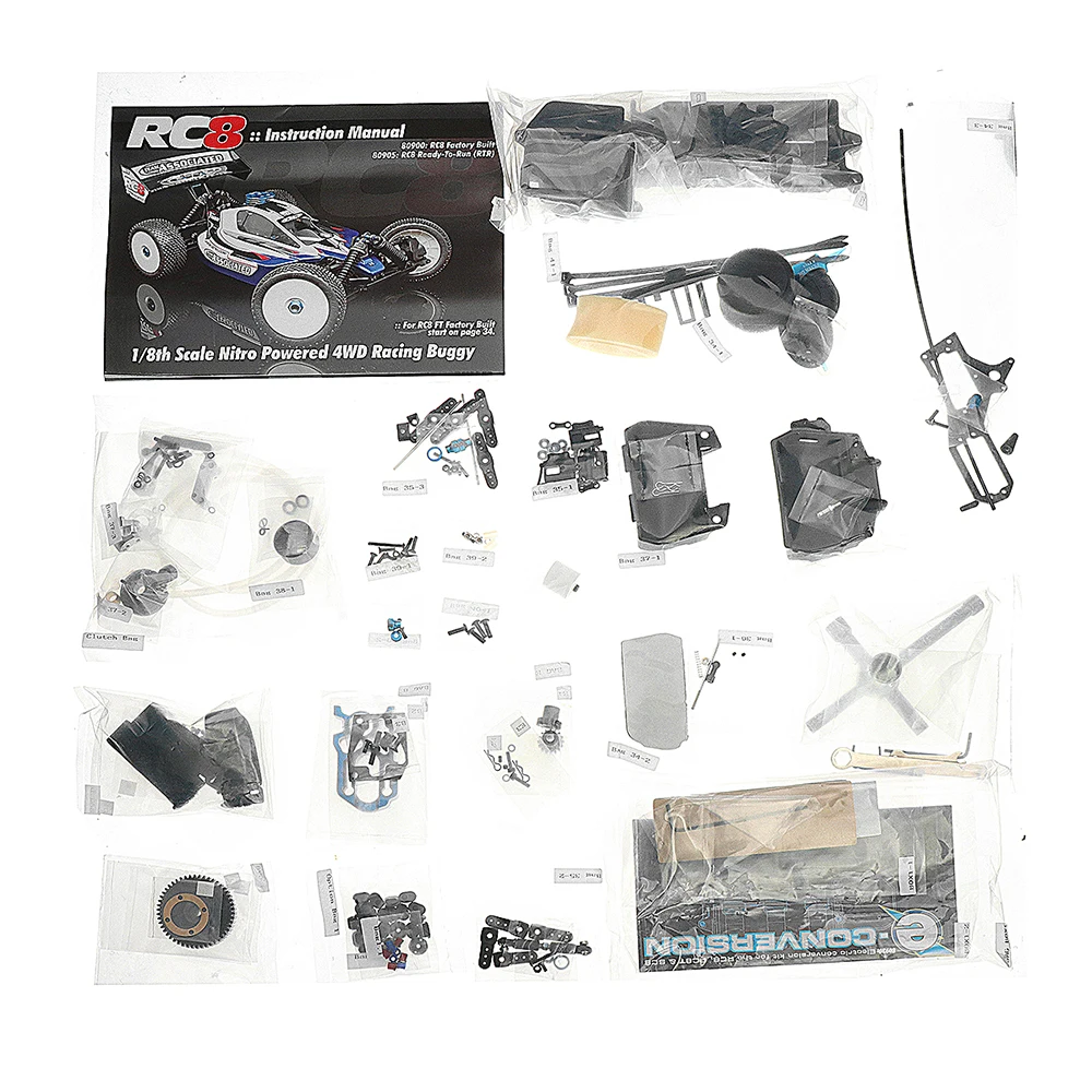 Команды связанные RC8 1/8 2 4G 4WD бесщеточный ру автомобиль комплект без