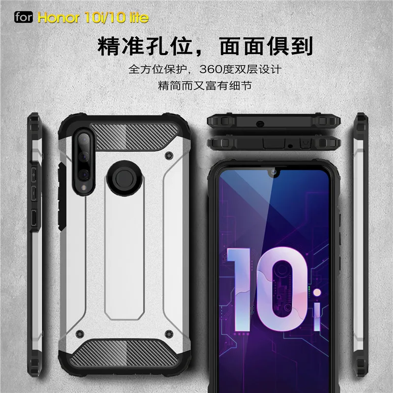 For Huawei Honor 10i case cover funda New Luxury Shockproof bumper protect HRY-LX1T back coque |