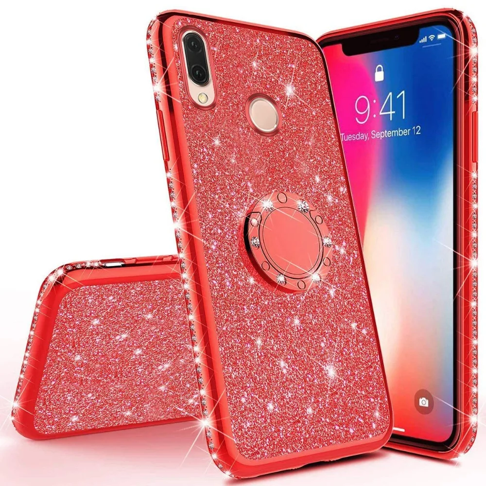 Алмазный чехол для OPPO RENO Z 10x zoom F11 F9 F7 F5 Pro чехол для OPPO Realme 3 2 Pro X Lite C2 C1 A1K блестящий чехол-подставка с кольцом