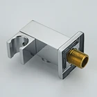 Бесплатная доставка, квадратный ручной держатель для душевой лейки, кронштейн из твердой латуни, регулируемый держатель G12, хромированный с общим интерфейсом