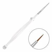 yzwle 1 pc professional nails pen clear handle sable nail brushes styling tools drawing painting brush pen for nails 12