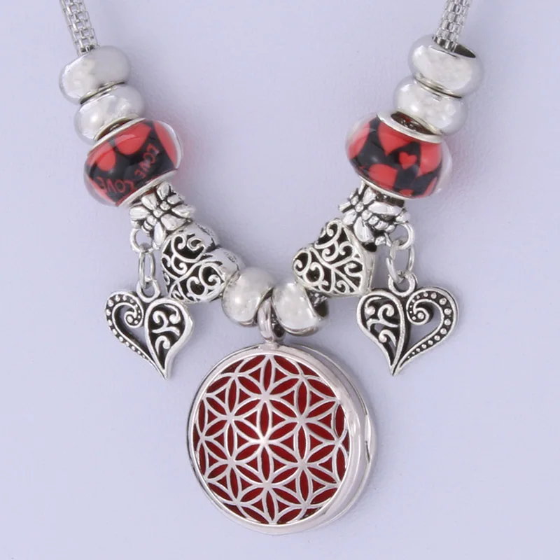 10 шт./лот круглый медальон для ювелирных изделий ожерелье с распылителем эфирных