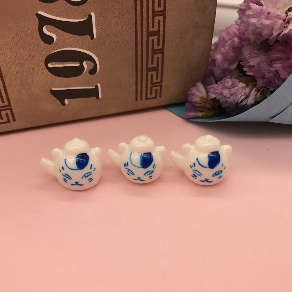 Давайте начнем! Полимерные сине-белые миниатюрные чайные наборы чашки японский