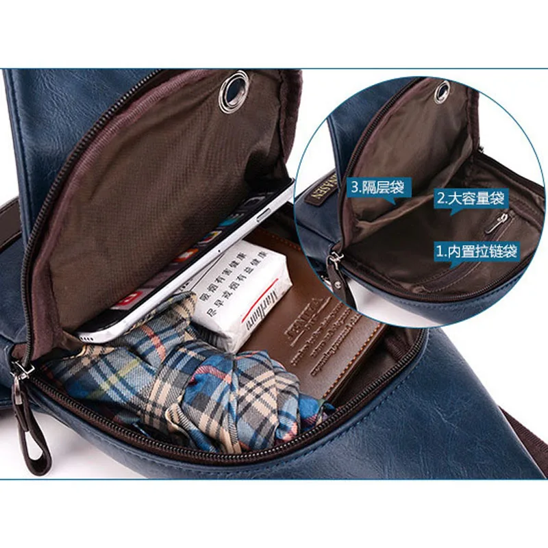 Мужские сумки через плечо высокого качества Мужская нагрудная сумка брендовая