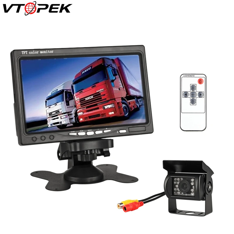 Vtopek 7 дюймов HD Автомобильный экран dvd плеер автомобильный монитор реверсивная