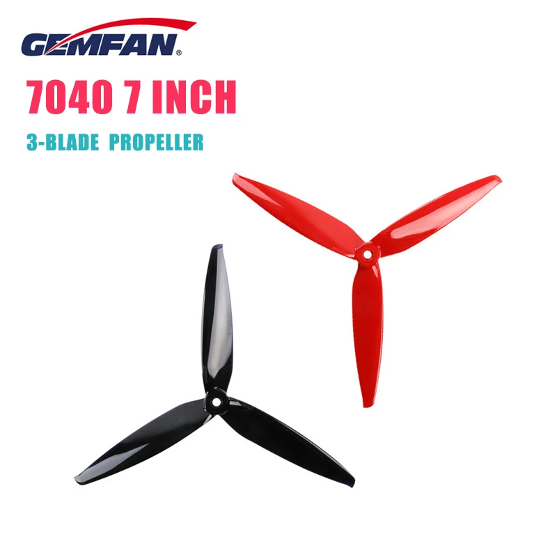 Горячая Распродажа 4 пары Gemfan Flash 7040 7 дюймов 3 лопастный Пропеллер CW & CCW для FPV