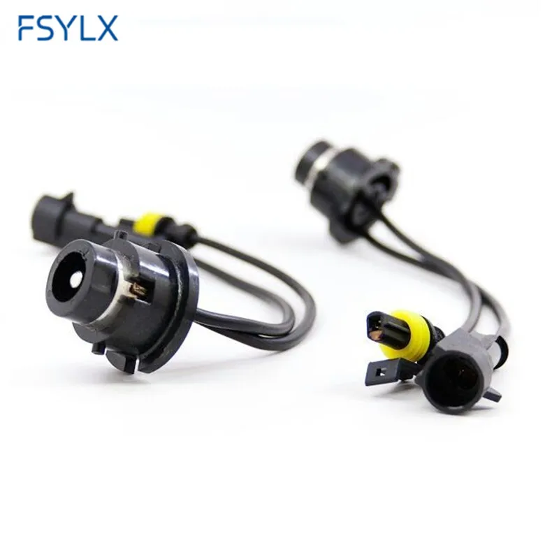 FSYLX D2 D4 мужские адаптеры усилителя HID ксеноновые Реле кабели проводки D2S D2C D2R