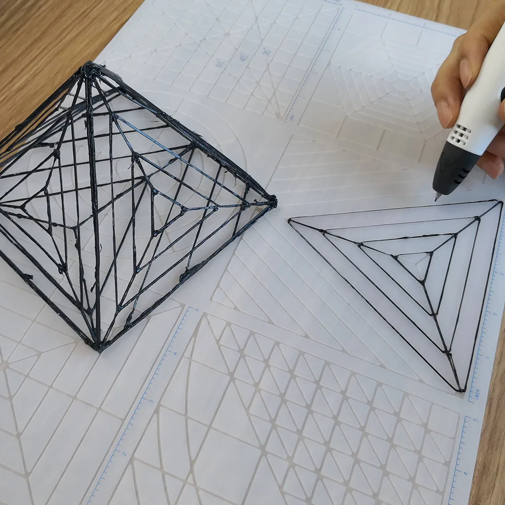 SMAFFOX 3D Ручка Силиконовый шаблон база графика, культивировать детей творчества, забавные подарки, добавить 2 пальца рукава и 40 фотографий