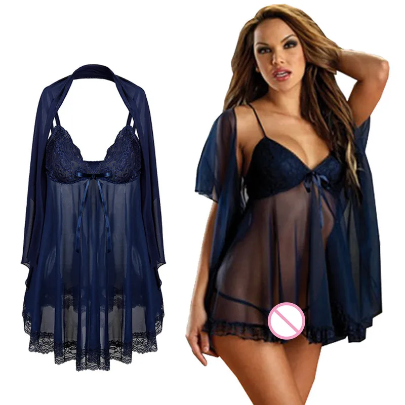 Сексуальное прозрачное нижнее белье Неглиже Babydoll женское эротическое