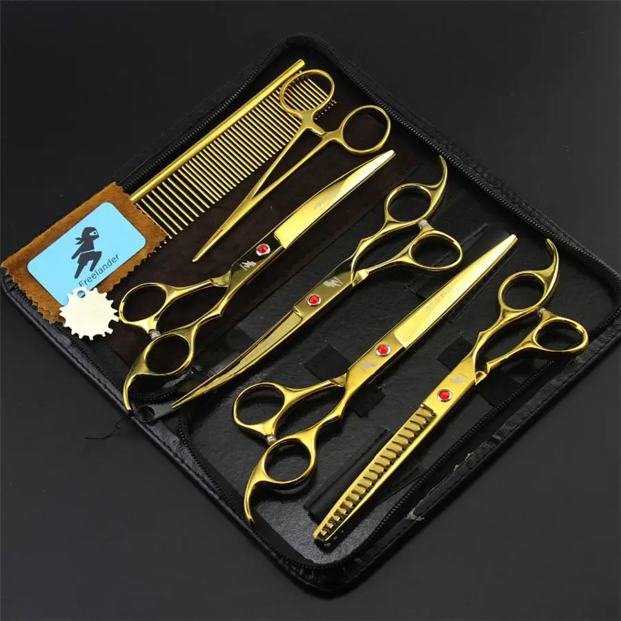 Профессиональные ножницы 7 дюймов для груминга домашних животных прямые