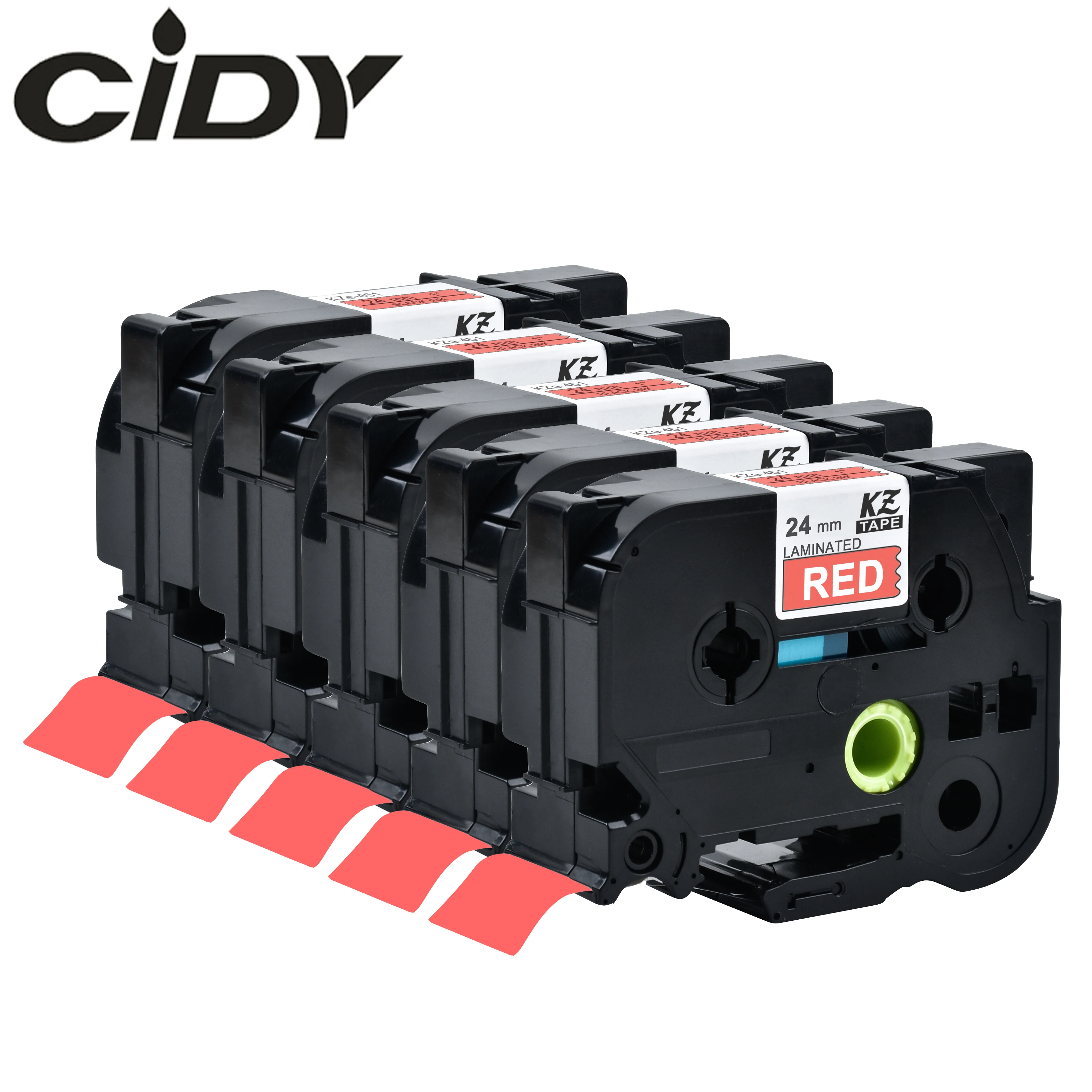 

CIDY 5PCS compatible TZe-455 TZE455 TZE 455 White on Red label ribbon cassette for brother printer tz455 tz 455 tz-455