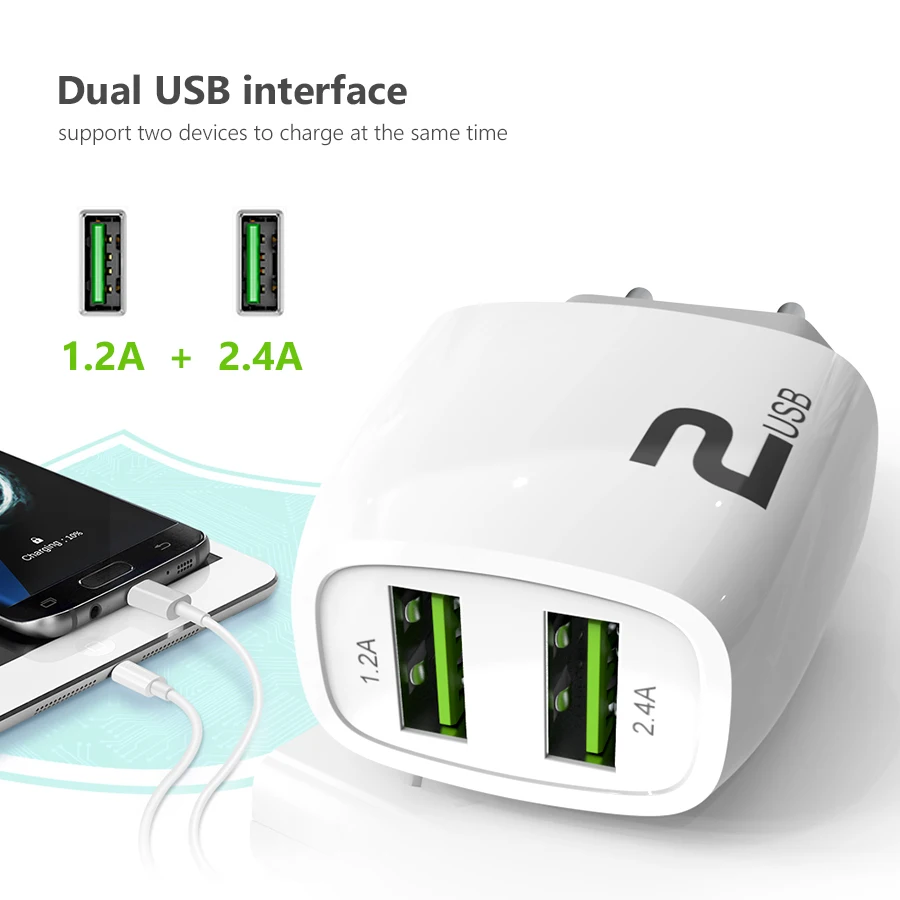 Быстрая зарядка USB для мобильного телефона 5 0 в а зарядное устройство EU Qualcomm QC3.0