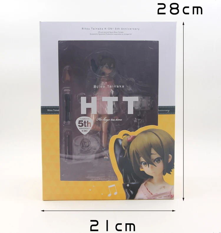 5th Юбилей Azusa Nakano K-ON аниме Рисунок akiyama Mio рицу тайнака ПВХ 1/8 девочка играть музыкальная модель игрушки полностью из коллекций