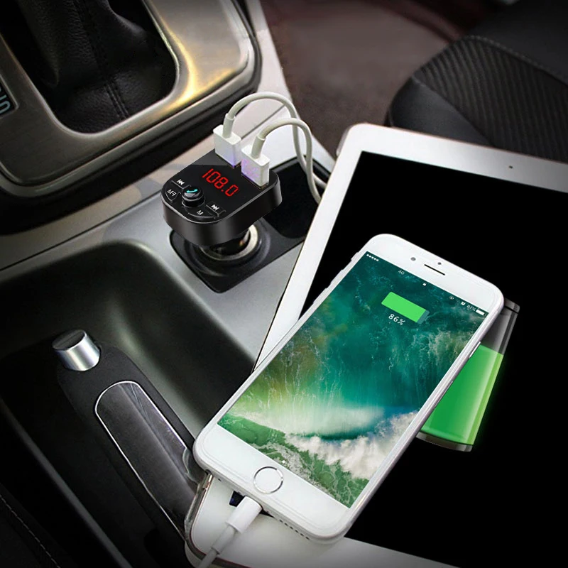 Bluetooth 5 0 приемник fm передатчик двойное USB Автомобильное зарядное устройство U