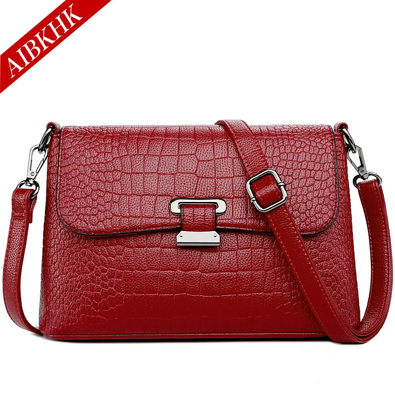 

New Fashion Genuine Leather Women Handbags European Alligator Ladies Shoulder Bags Female Girl Brand Luxury Crossbody Bag Hot