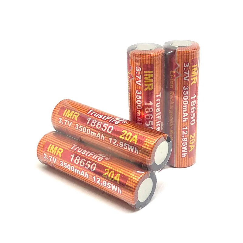 2 шт./лот TrustFire IMR 18650 20A 3 7 В 3500 мАч 12 95wh высокочастотная перезаряжаемая литиевая