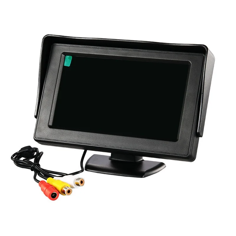4.3'' innch Color TFT LCD DC 12V Monitor Rear View Headrest Display with 2 Channels Video Input for DVD VCD Reversing Camera |