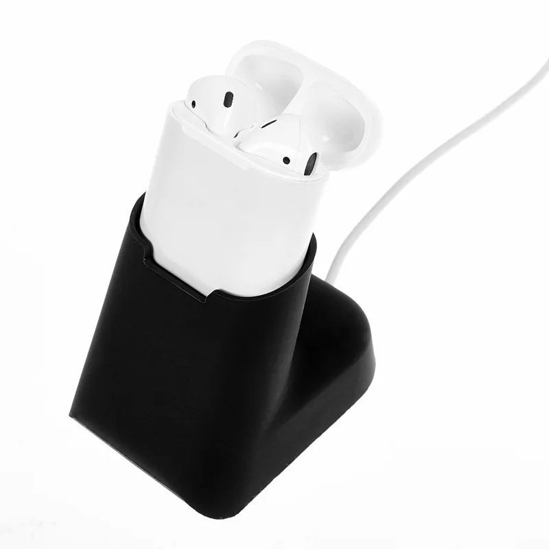 Зарядки базовой станции Кронштейн для Apple Airpods наушников Мягкие силиконовые