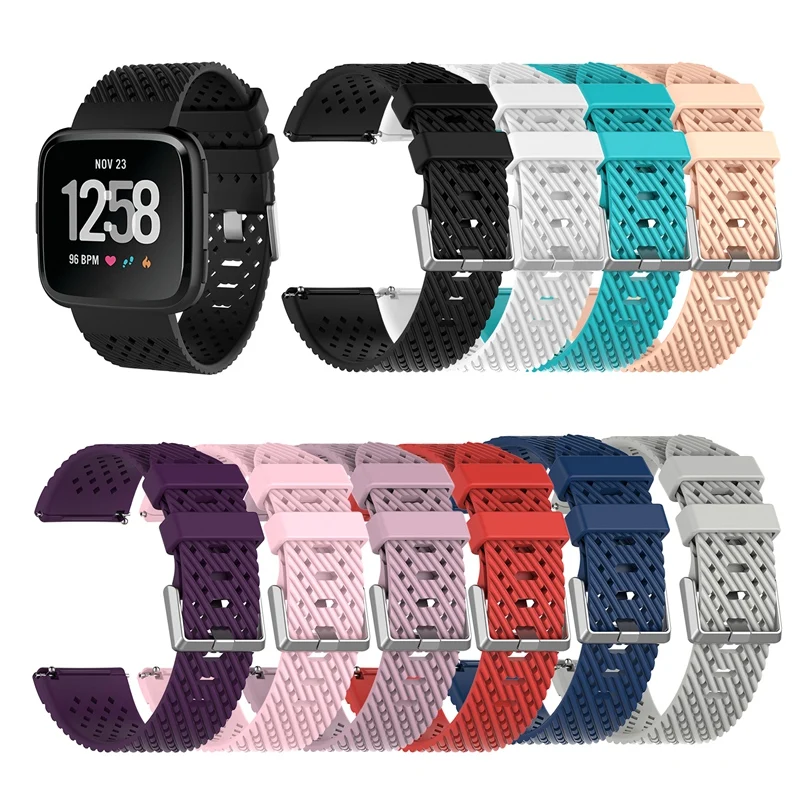 Durable Fashion Silicone Fabric Replacement Wristband Wrist Bands Watch Band Strap Accessories for Fitbit Versa Sport Smartband |